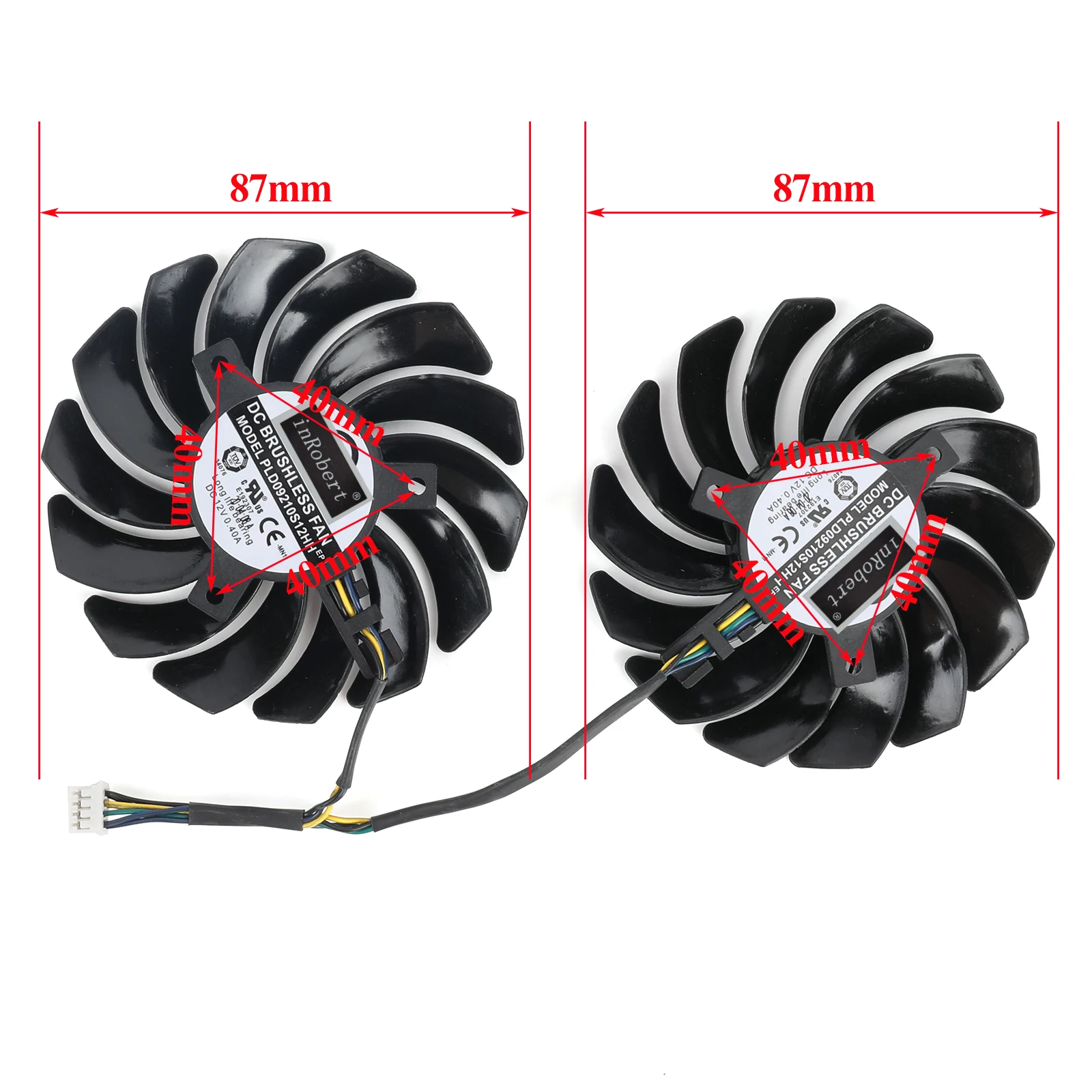 Ventilateur de refroidissement GPU PLD09210S12HH, pour gelée GeForce GTX 1660 SUPoll1660Ti RTX 2060 VENTUS XS OC, 87mm, nouveau