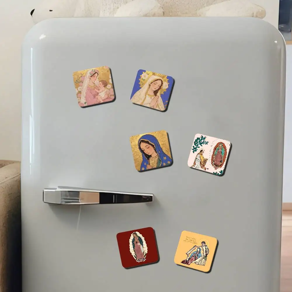Kühlschrankmagnet mit Jungfrau Maria, kreative Dekoration für Küche und Zuhause, weiche magnetische Dekoration, Festivalgeschenke, für mehrere Szenen geeignet