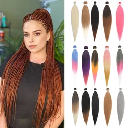 Pre-stretched Braids Hair Professional Itch Free Hot Water Setting Synthetic Fiber Ombre Yaki Texture Braid Hair Extensions