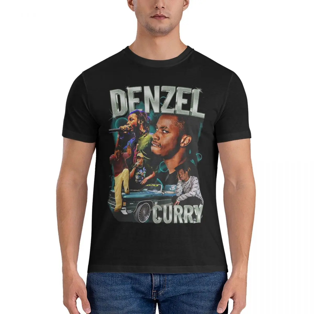 Men Denzel Curry Bootleg Essential T-Shirt Classic T Shirt pop rapper1 100% Cotton Clothing Casual  Round Collar Printed T-Shirt