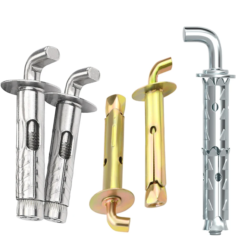 M10x100mm ~ M10x160mm الكربون الصلب التوسع هوك من نوع جدار تصاعد عدة مسامير البراغي العالمي الثقيلة الأجهزة جدار المراسي