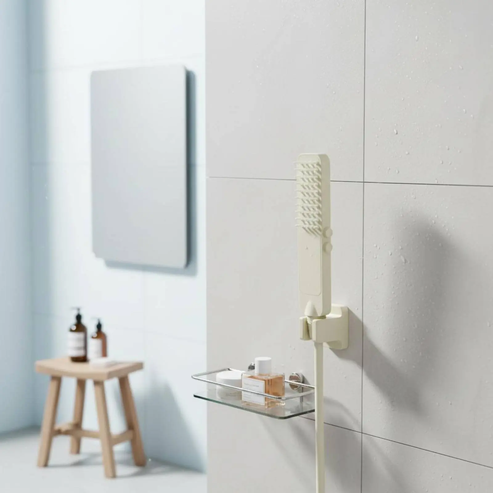 Handheld Shower Head Easy to Clean Hand Shower Spray Head Bathroom Fixture Modern Design Corrosion Resistant