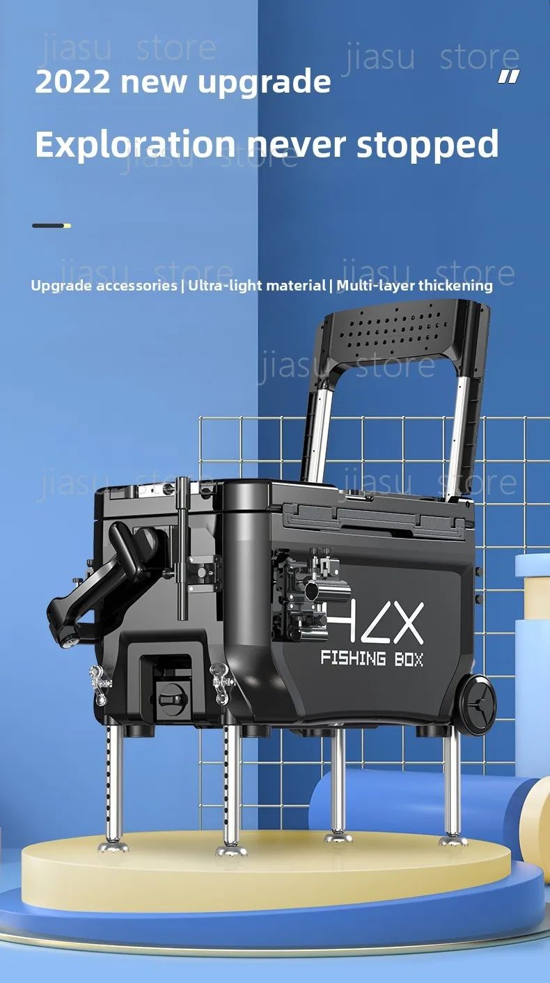 

Ultralight Multifunctional 2026 New Platform Fishing Box 4-Leg Adjustable Seat Box Full Fishing Tackle Set