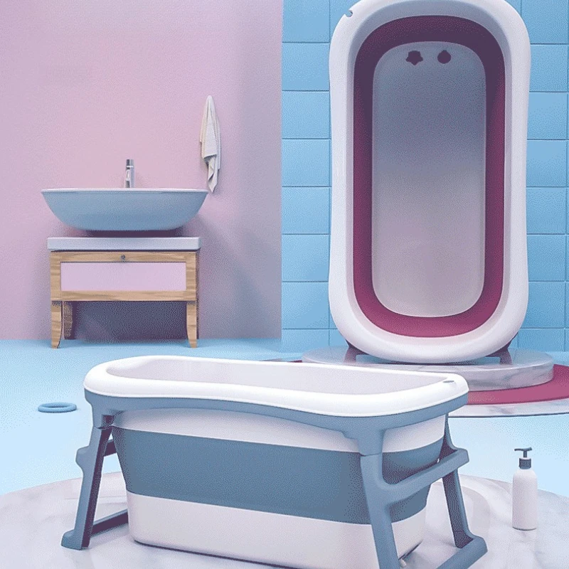 

Multifunctional Foldable Baby Bathtub Newborn Infant Sitting Lying Bath Tub Kids Swimming Soaking Tub For Home Use Easy to Store