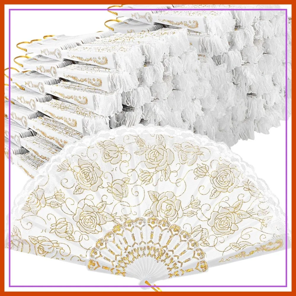 

Elegant Lace Floral Hand Fans for Wedding Party Church Ornaments (100 Pieces)