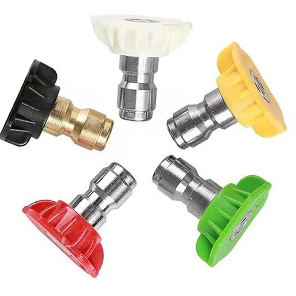 High Pressure Cleaner Tips Pressure Washer Nozzle Kit 1 4 Inch Quick Connect Five Spray Patterns Wide Fan To Jet