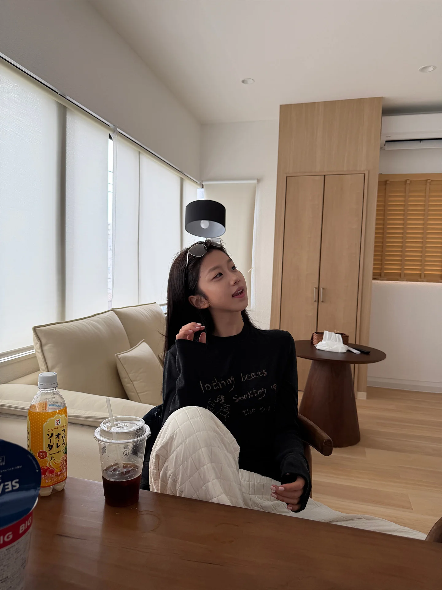 

Loose Fit Casual Printed Base Layer Top Women's MultiMath Little DingBaoLi Suthing Slimming T-irt CleanFit Long Sve