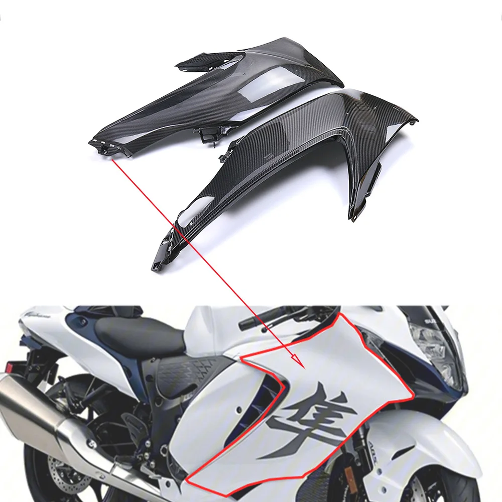 For Suzuki GSX1300R Hayabusa 2021 2022 2023 2024 3K Carbon Fiber Front Fairing Side Panels Motorcycle Accessories Fairings Kits