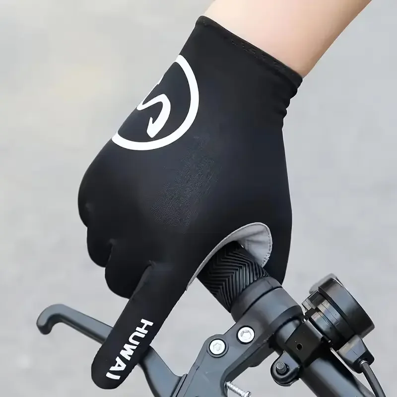 Volle Finger Radfahren Handschuhe Touchscreen Anti-slip Fahrrad Lycra Stoff Fäustlinge Bicicleta Rennrad Lange Handschuhe