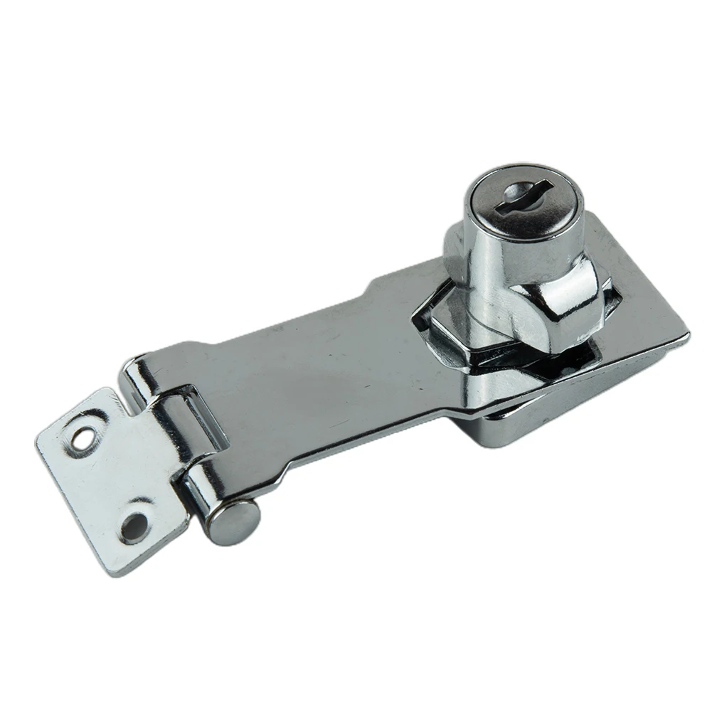 Padlock Locking Hasp Staple 1 PCS Cupboard Shed Garage Lock Hasp Heavy Duty Locking Iron Silver Zinc Alloy New
