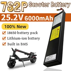 7S2P 25.2V 6000mAh 18650 Lithium-ion Rechargeable Battery Pack 151.2Wh For 29.4V Electric Scooter Battery