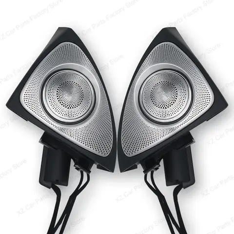 메르세데스 벤츠 C Glc E S W205 W213 W222 X253 용 LED 회전 트위터 스피커, RGB LED 앰비언트 라이트, 3D 경적 액세서리, 64 색