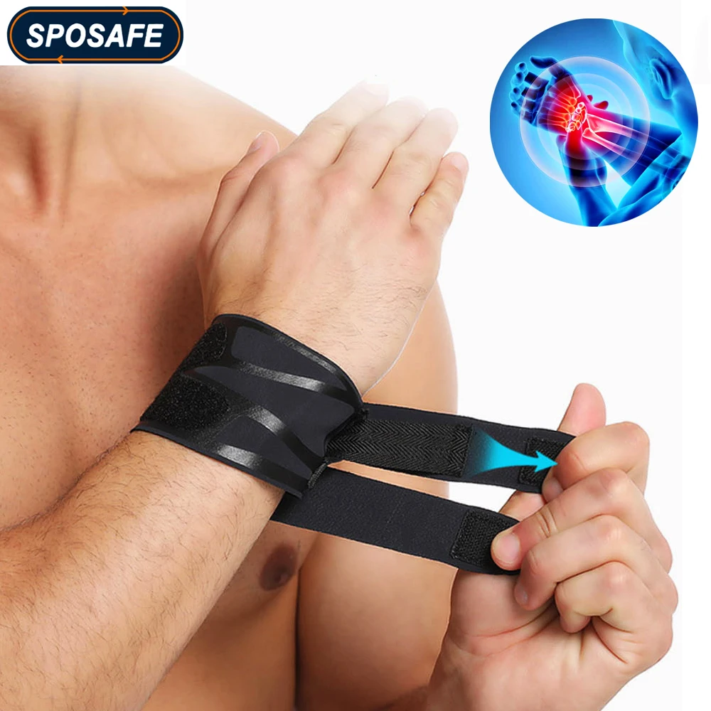 1Pcs Sport Compression Wrist Brace Thin Breathable Adjustable Hand Wrap Support Wristband Basketball Badminton Tennis Unisex