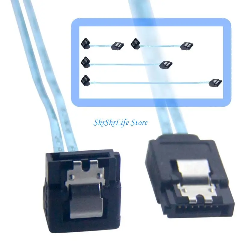 

E65E 7Pin 180 Degree to 7Pin 90 Degree Angled Connector Data Transfer Cable Replacement for Hard Disk Drive Server