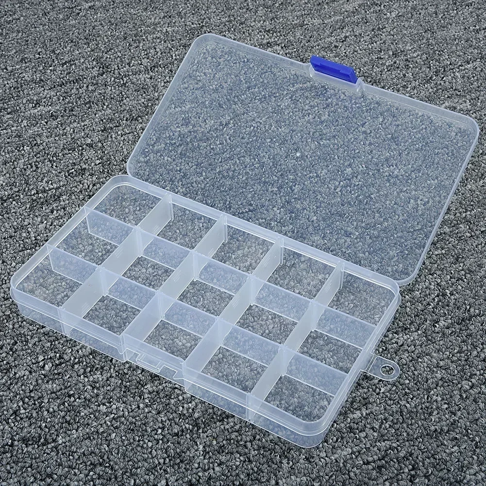 Transparent Plastic 10/15/24/36 Grid Storage Box Jewelry Beads Pills Screw Organizer Container Case Storage Boxes