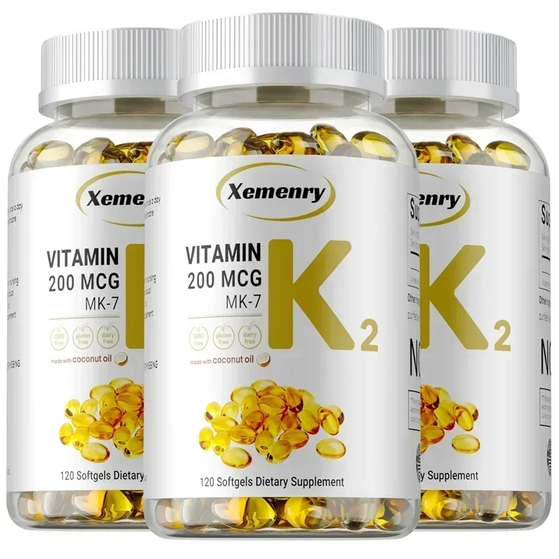 Vitamin K2 MK-7 Supplement - Supports Calcium Absorption, Bones, Joint, Immunity and Heart Health, Easy To Swallow
