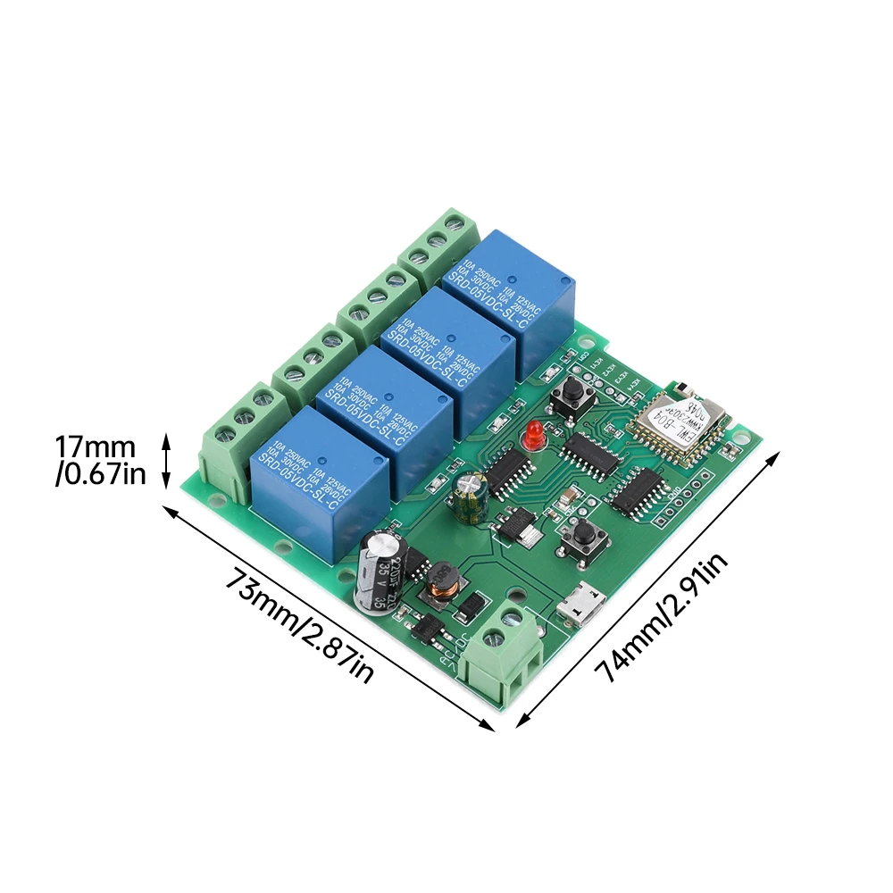 4 طريقة eWelink WiFi التتابع وحدة عن بعد التبديل اللاسلكي تيار مستمر 5 فولت 7-32 فولت 10A تأخير الوقت تتابع الهاتف APP التحكم عن المنزل الذكي اليكسا