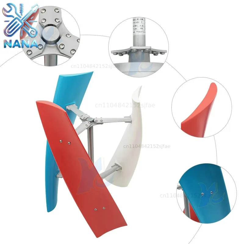 Home Farm 10KW Vertical axis Wind Power Turbine Generator 3000W 5000W 10000W 12V 24V Wind Energy Windmill With MPPT Controller