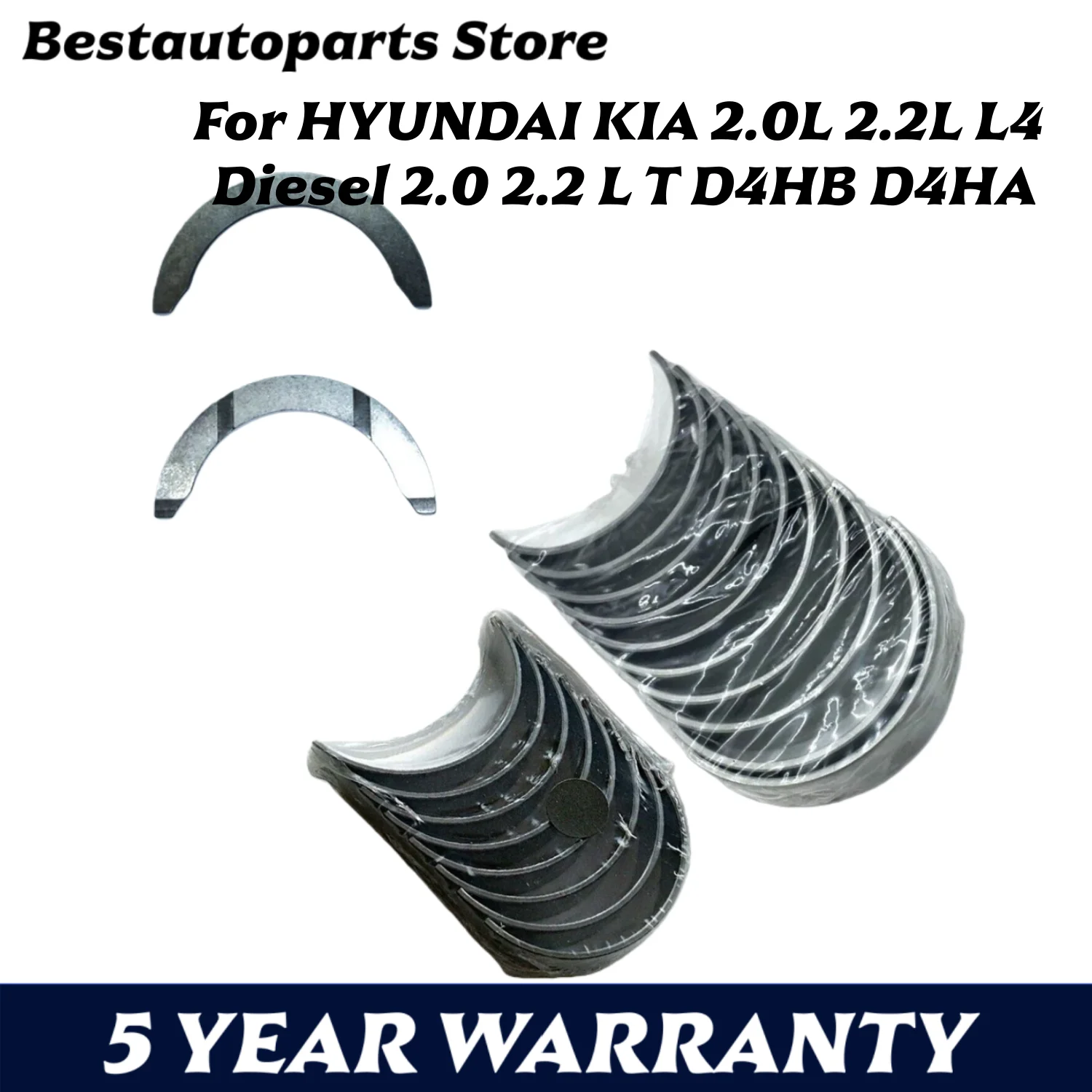 

OE 21020-2F900 STD ENGINE Crankshaft & Con-rod bearing Set For HYUNDAI KIA 2.0L 2.2L L4 Diesel 2.0 2.2 L T D4HB D4HA 2006-2024