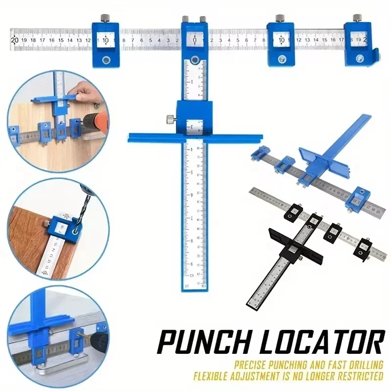 Handle Hole Guide Positioning Aid Drill Hole Precise Positioning Ruler Fixture Woodworker's Hole Positioning Scale