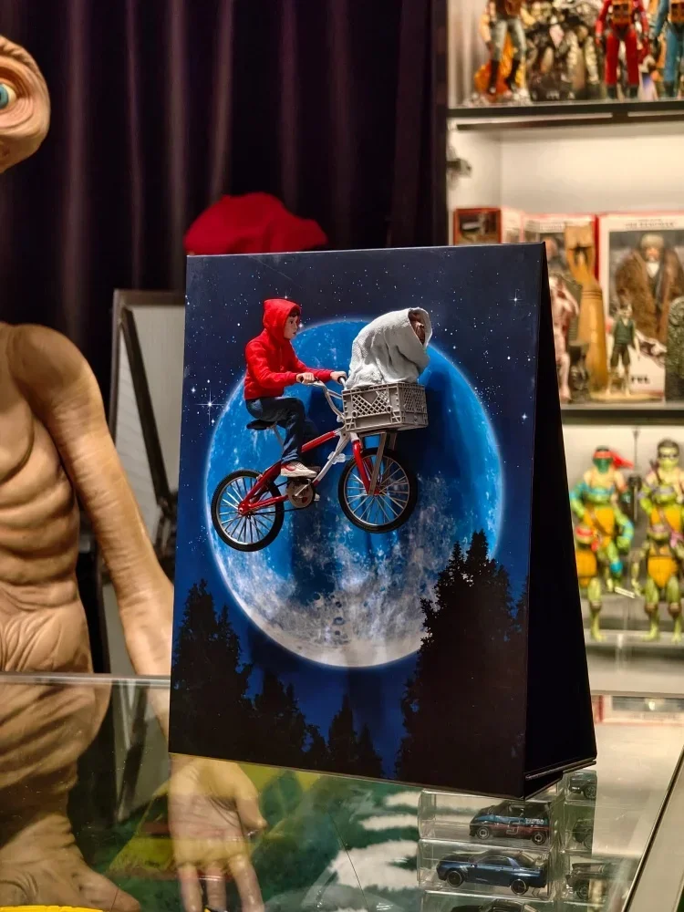 Neca E.t. The Extra-terrestrial 40th Anniversary E.t. & Elliott With Bicycle Ver Anime Action Figure Model Birthday Toys Gifts