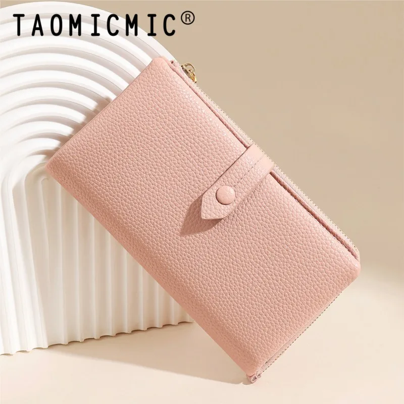

Ladies' wallet,large-capacity portable zipper card case for women,coin change holder,mobile phone clutch female,billetera mujer