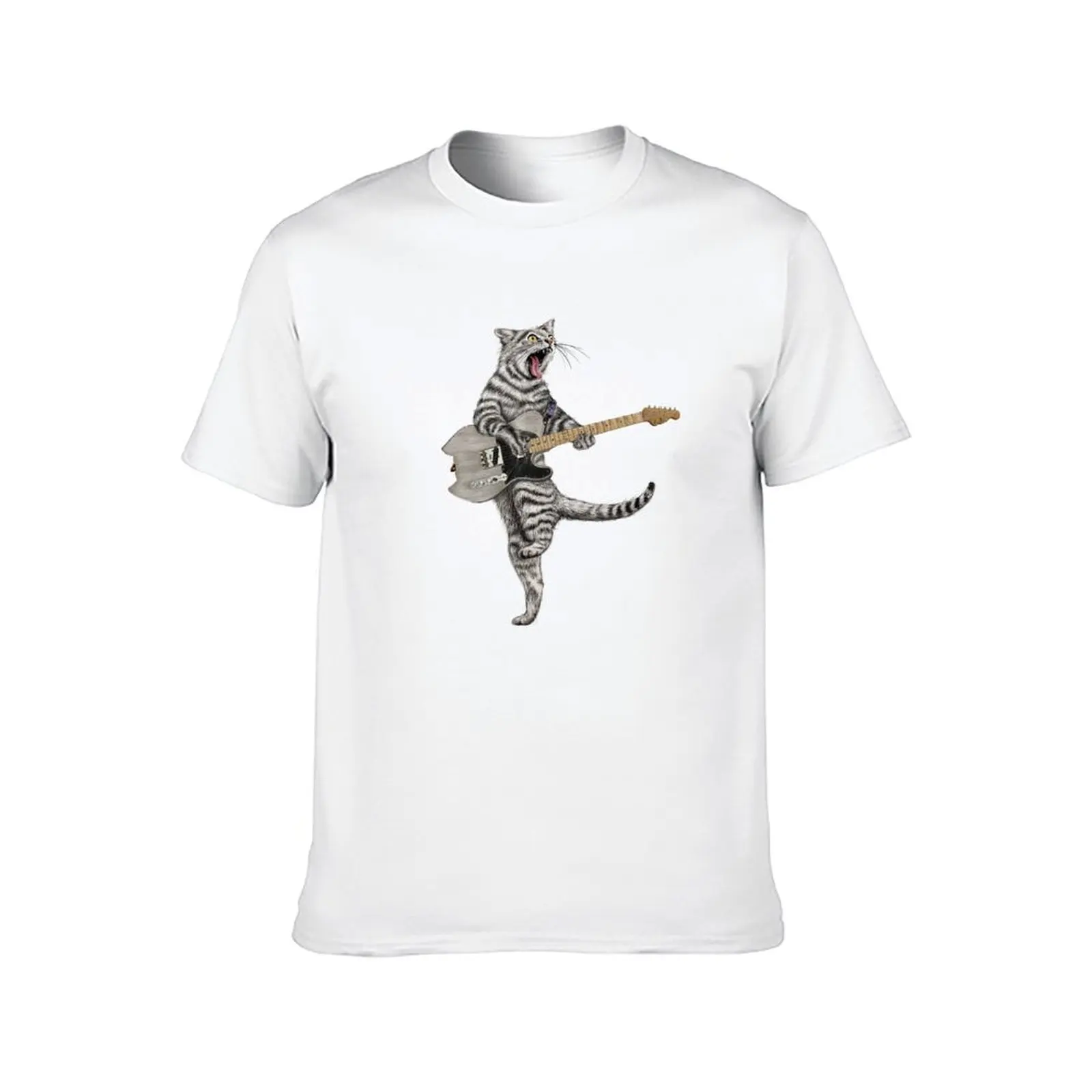 the T-Shirt man Electric shirts shirts man white Cat t t summer Guitar t shirt designer for pack Buskers #2