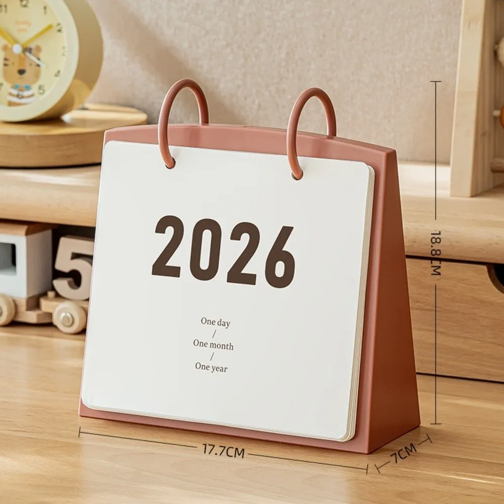 

New Simple 2026 Calendar High Appearance Thick Paper Desktop Calendar Knickknacks Creative Schedule Calendar Desk Accessories