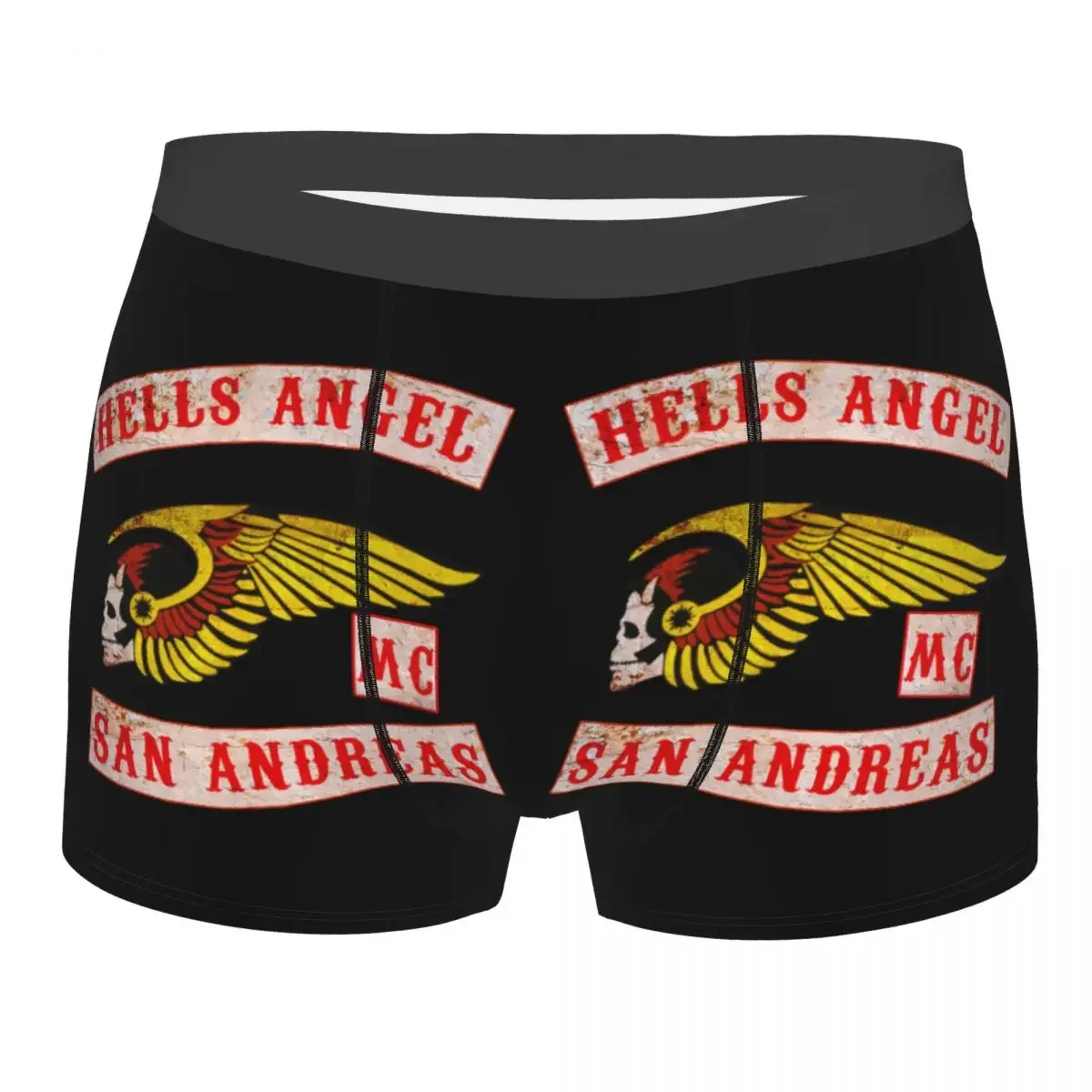 Fashion Hells Angels Logo Boxers Shorts Panties Male Underpants Stretch Emblem Briefs Underwear