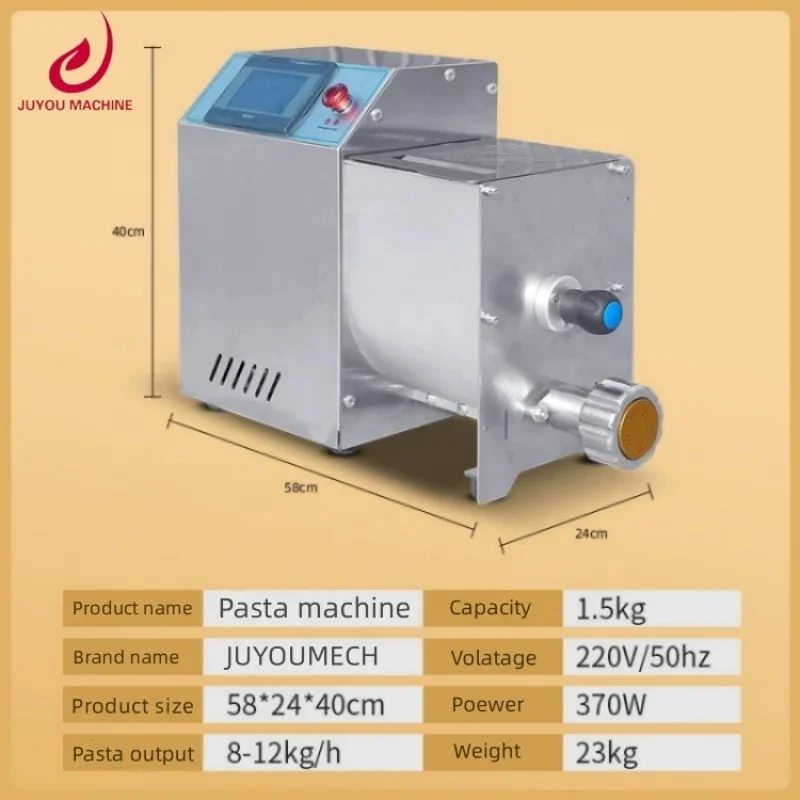 150KG/H High Efficiency Automatic Macaroni Spaghetti Maker Machine Pasta Extruder Making Machine For Sale