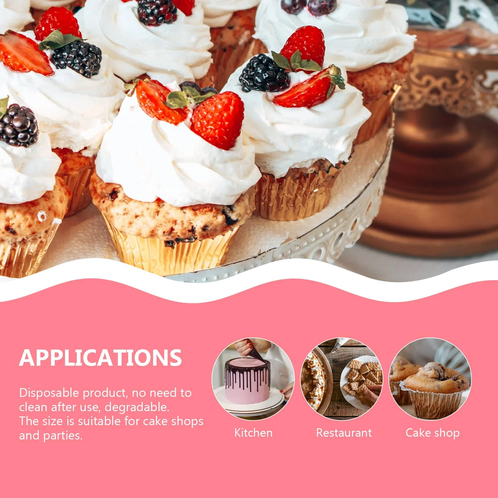 

50Pcs Cake Wrappers Hollow Butterflies Paper Baking Cups Cupcake Liners Party Decoration Accessories Cupcake Cups