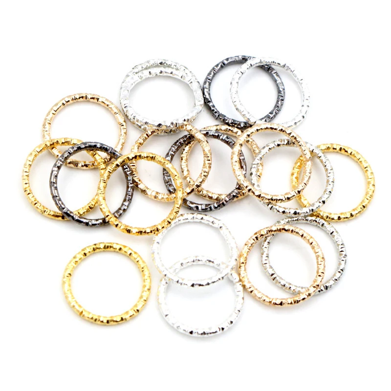 50-100pcs/lot 8 10 15 18 20mm 5-Colors Jump Rings Round Twisted Split Connectors For Diy Jewelry Finding Making Supplies