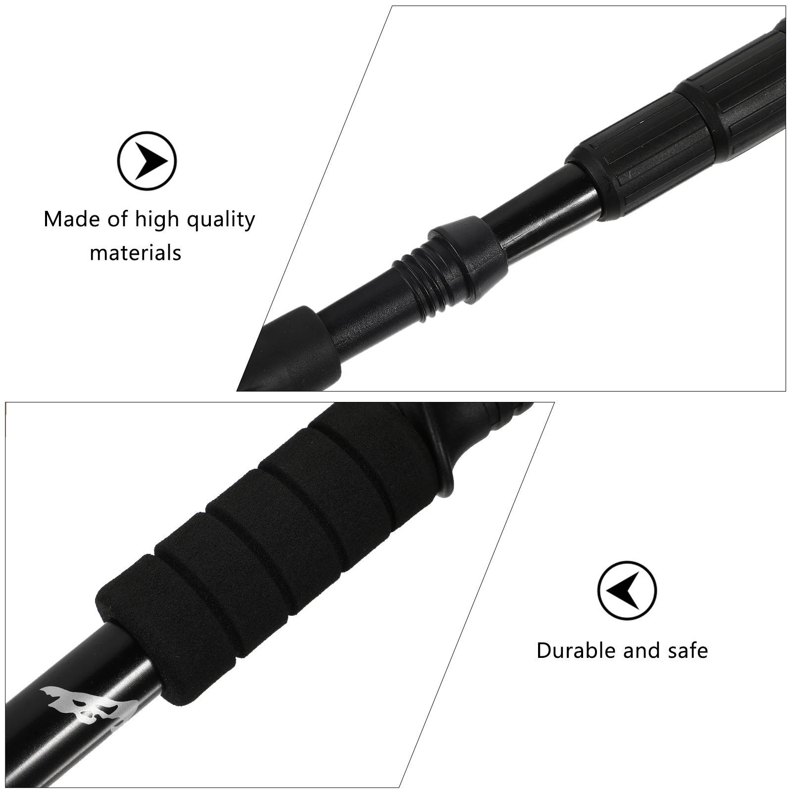 

Trekking Poles Aluminum Alloy Durable Hiking Sticks Portable Foldable Climbing Stick Outdoor Walking Mountaineering Camping Self