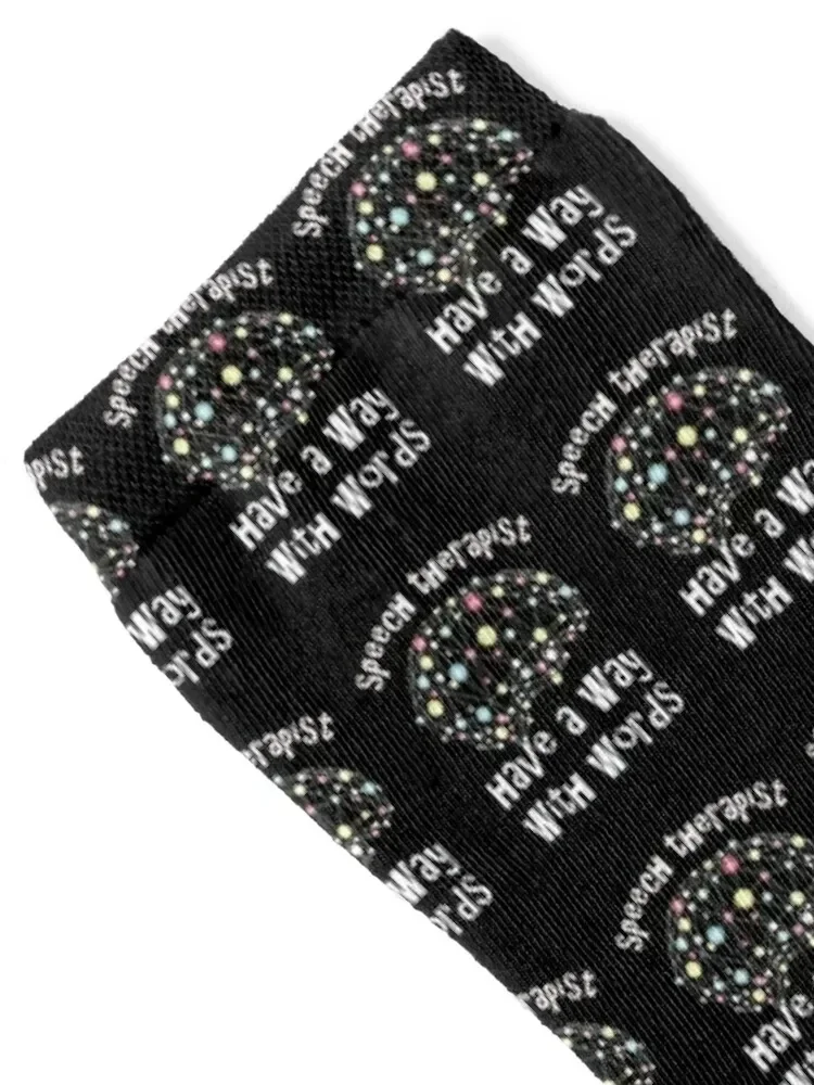 Speech Therapist Have A Way With Words Socks valentine gift ideas japanese fashion floor Novelties Socks Men's Women's