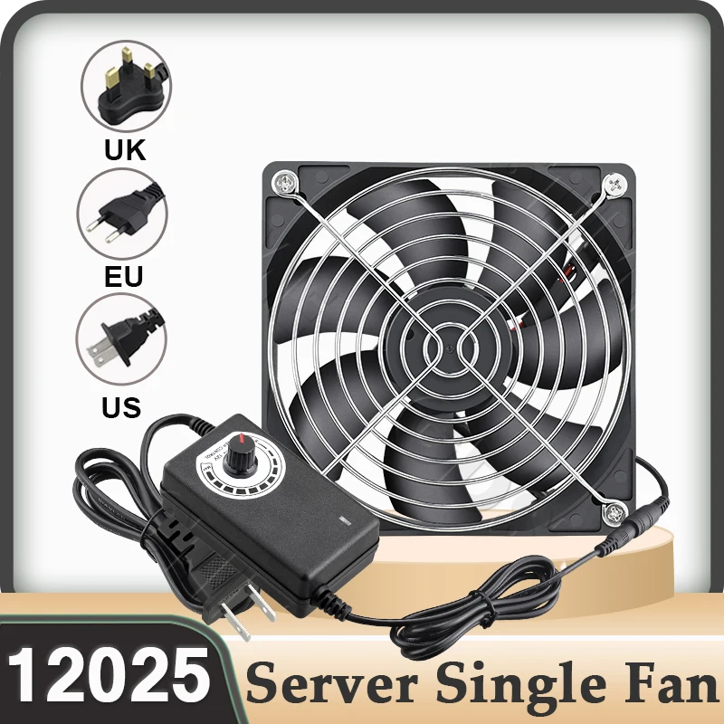 

Gdstime 12025 110 В 220 В охлаждающий вентилятор Вентилятор переменного тока с регулятором скорости для приемника Xbox DVR Playstation Компонентный вентилятор