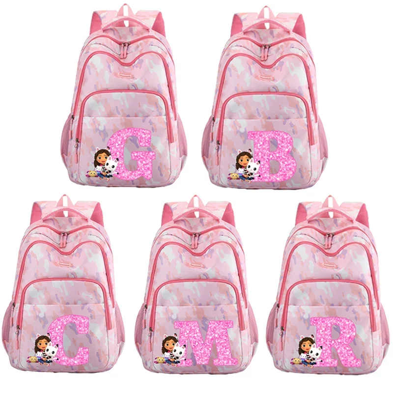 Gaby Dollhouse Backpack Cute Cartoon Sweet Pink Girl Schoolbag High Quality Wide Strap Student booklbag Children Birthday Gifts