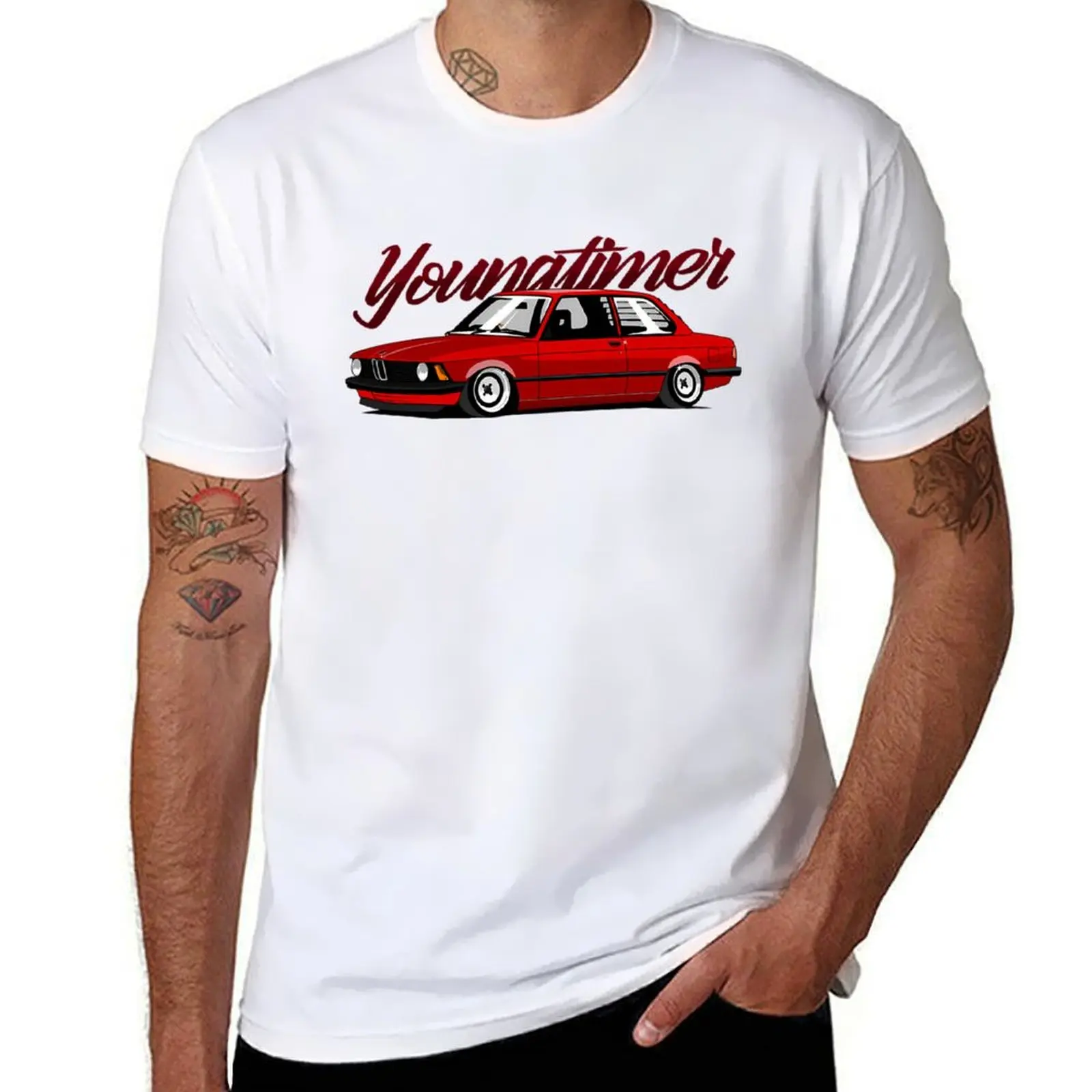 

E21 RED YOUNGTIMER T-Shirt man t shirt cotton high quality t shirts cotton 100% T-Shirt