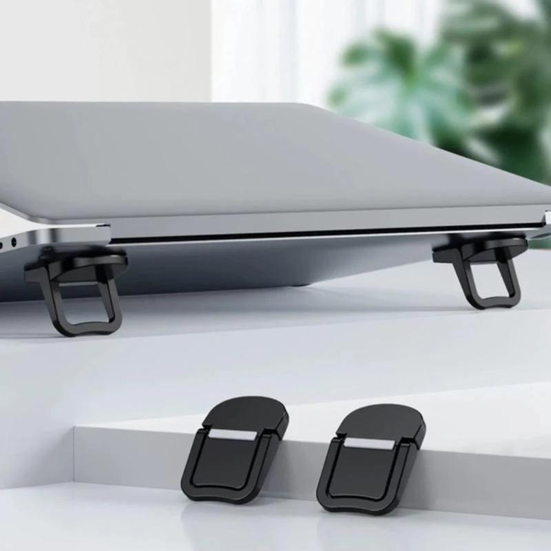 2Pcs Foldable Laptops Stand Home Invisible Nonslip Notebook Bracket Aluminium