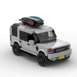 Hot Technical Land SUV Rover Discovery 4 Car Bricks Model Trailer Building Blocks Educational Toys Kids Birthday New Year Gift