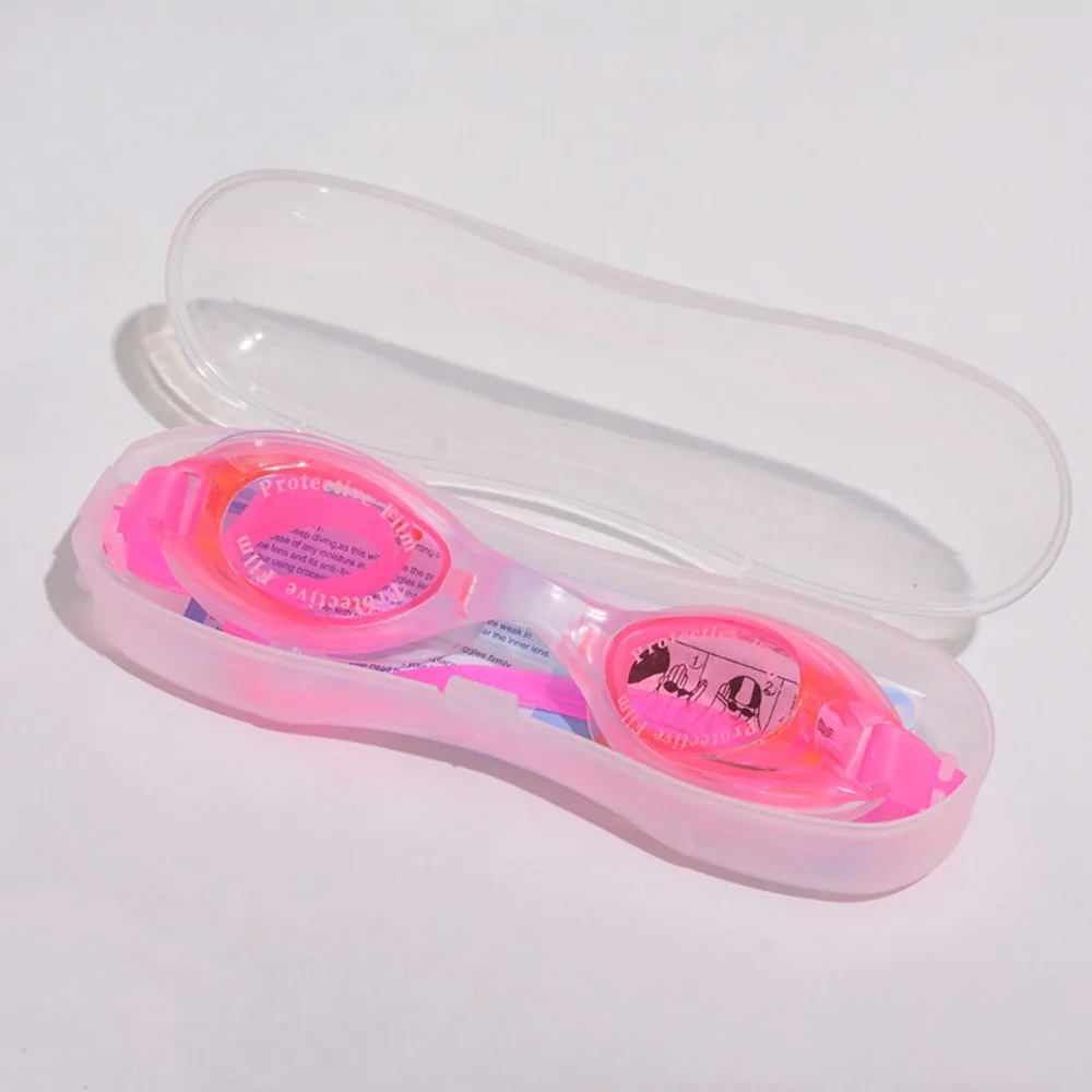 

Водонепроницаемые прозрачные очки для плавания, противотуманные цветные линзы, очки для плавания, беруши, регулируемые очки для плавания, детские