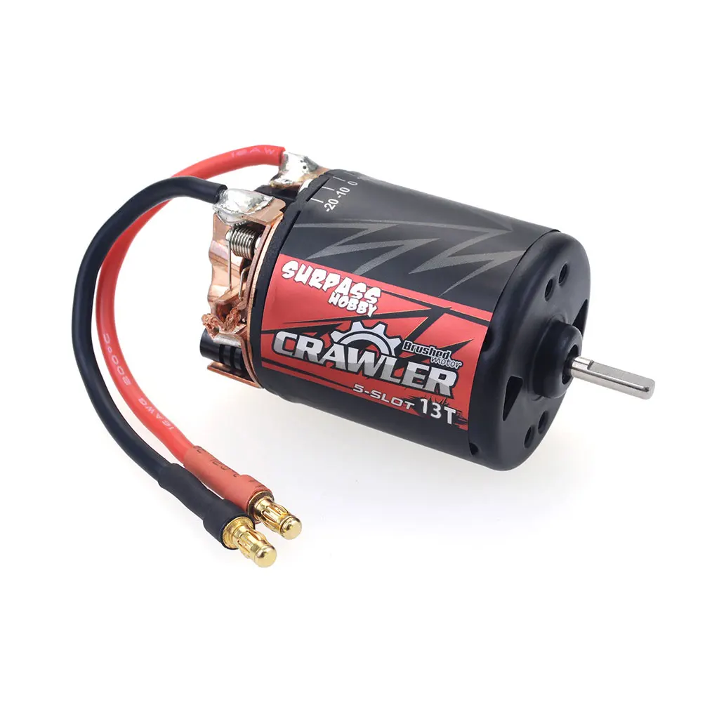 SURPASS HOBBY 540 550 แปรงมอเตอร์ 5-Slot 10T 11T 12T 13T 16T 20T สําหรับ 1/10 1/12 RC รถ Traxxas SCX10 ปีนเขา Crawler รถอะไหล่