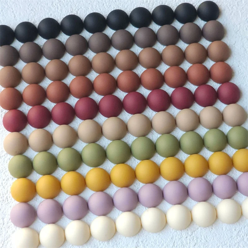 

Wholesale 100pcs/lot 12mm Rubber Paint effect geometry rounds shape resin cabochon beads diy jewelry accessory