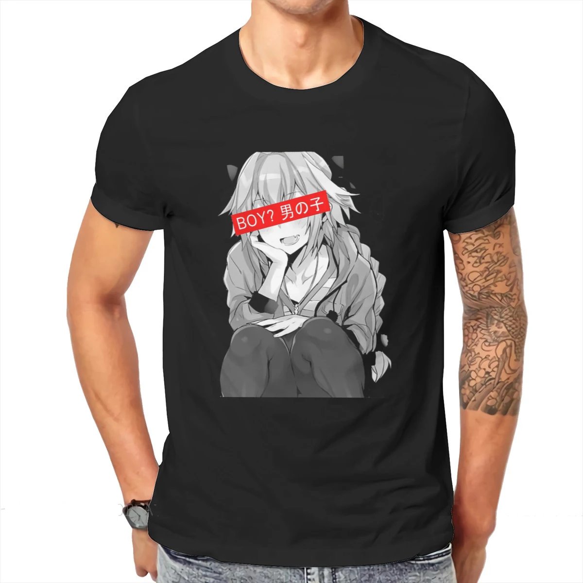 Astolfo Trap Fate Grand Order Tactical RPG Game Tshirt Top Cotton  Men's Tops Graphic Men T shirt Harajuku Streetwear