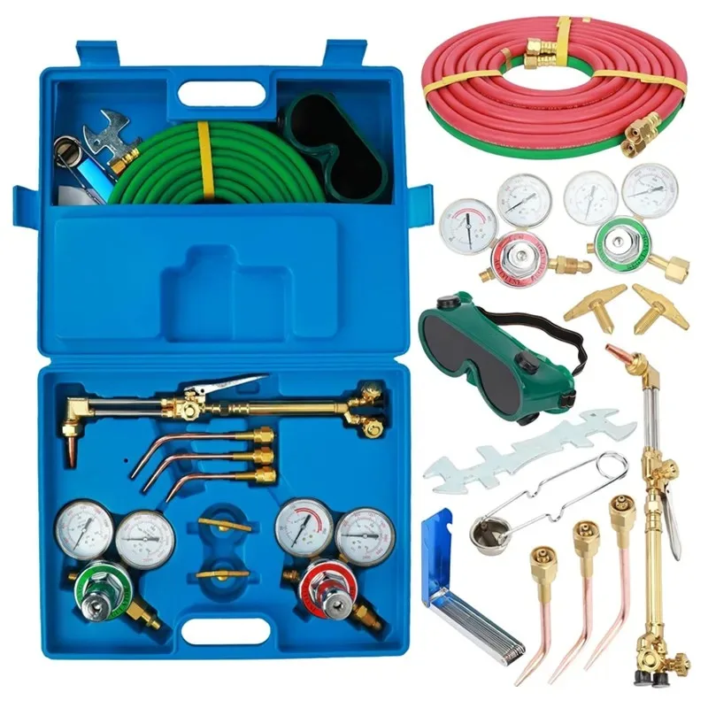 

Professional Oxygen Acetylene Welding & Cutting Torch Kit, Complete Gas Welding Cutting Outfit