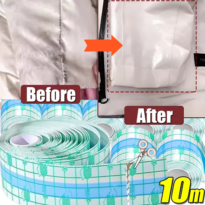 

1-10 м невидимая водонепроницаемая зимняя наклейка без клея, левая наклейка, подкладка рубашки, пальто, манжеты для ленивых людей, детская ткань, устойчивые к пятнам инструменты