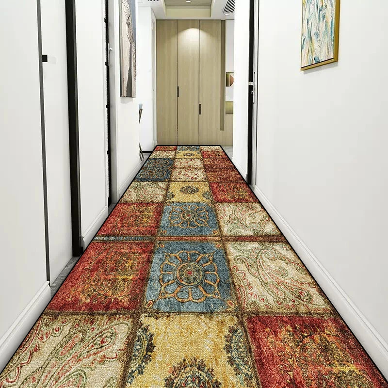 Alfombra moderna para pasillo, decoración del vestíbulo del Hotel, alfombras para corredor, escaleras de apartamento, alfombras para pasillo, cocina, esteras antideslizantes personalizables