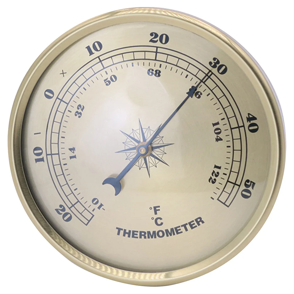 

Sturdy Metal Round Thermometer for Indoor Outdoor Use in Home Patio Garden Factory Easy to Read Long Lasting Temperature Gauge