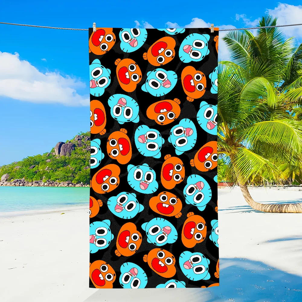 cute cartoon funny A-Amazing W-world of G-gumball Soft Beach Towels Quick Dry Pool Towel Gift Travel Gym bathing Spa sport Gift