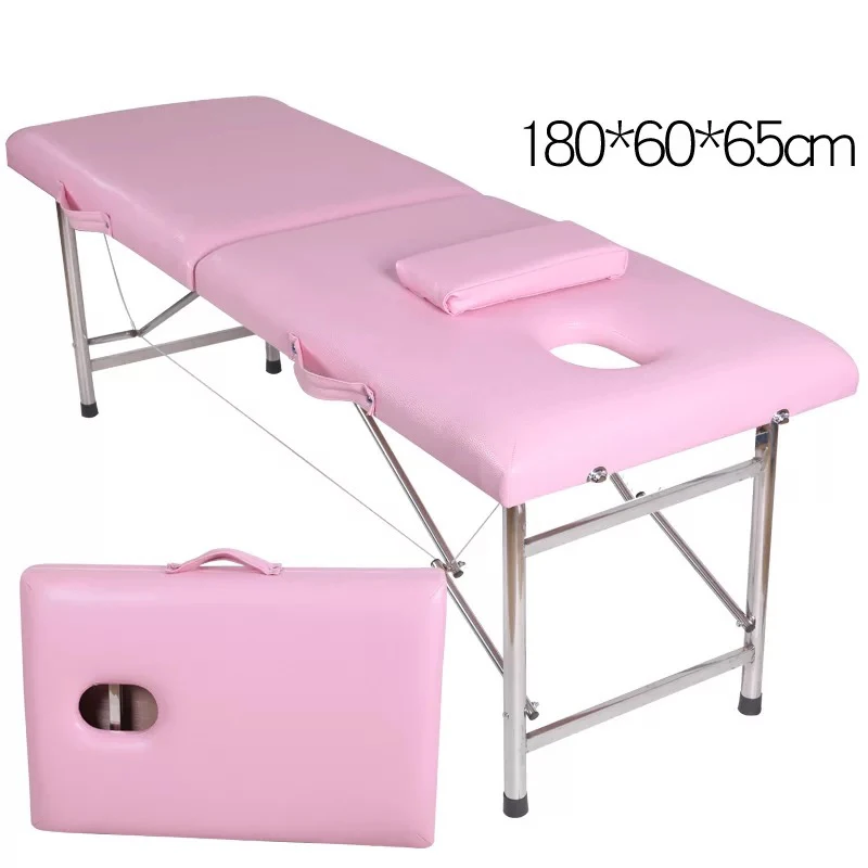 Cama de belleza de masaje profesional, cama de SPA de tatuaje de masaje plegable, salón de belleza personalizado, mesa de tratamiento de