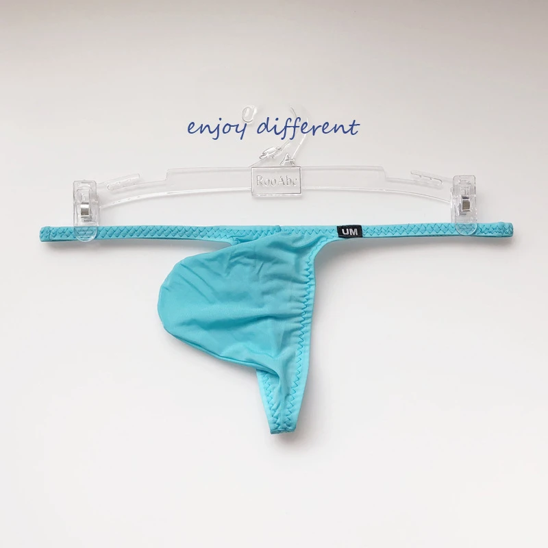Ice Silk G-string T-back Thongs Men Sexy Underwear Bulge Penis Pouch Underpants Breathable Panties Erotic Lingerie Soft Bikini